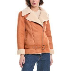 Pascale La Mode Womens  Fleece Coat, Brown